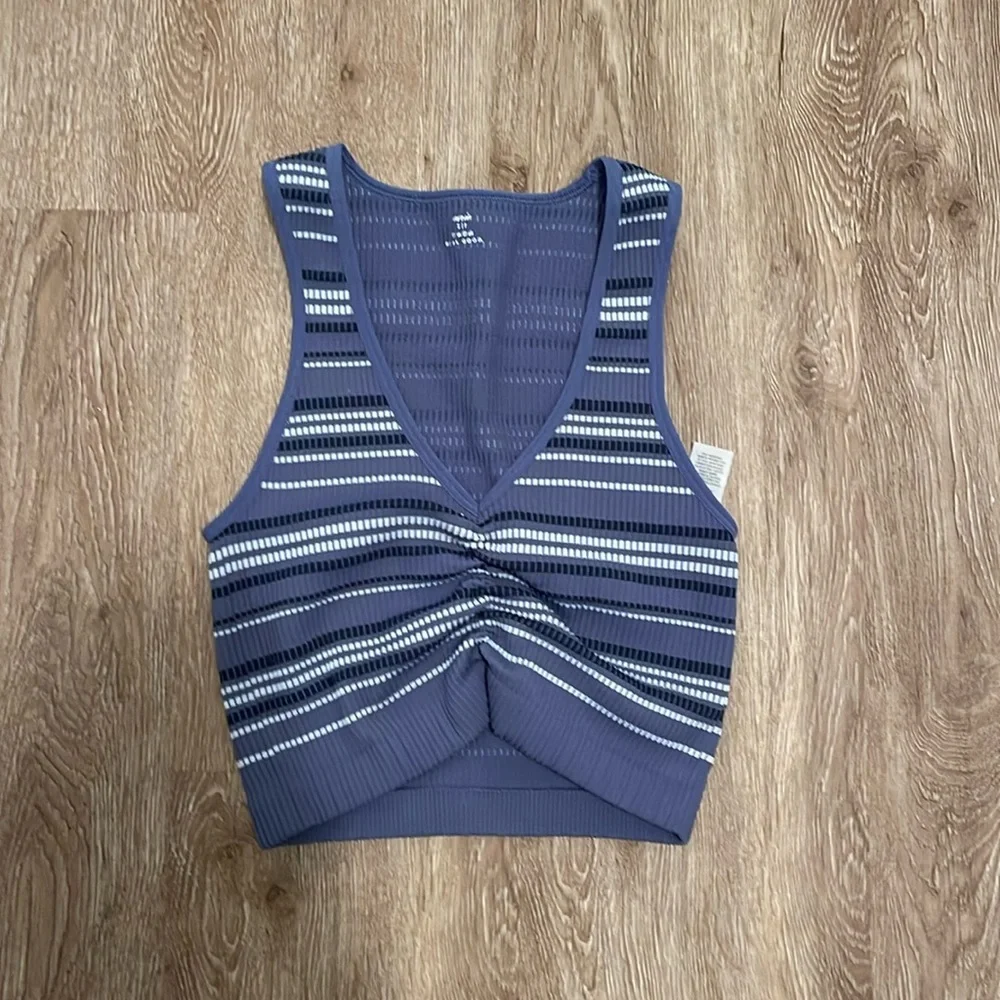 Aerie Blue Stripe Tank Top - Picture 1 of 2